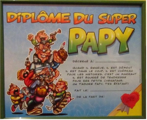 Diplôme Du Super Papy et Mamie