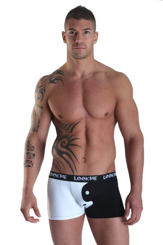 Boxer Homme Blanc Et Noir