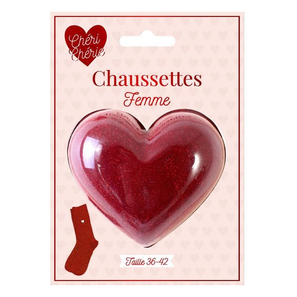 Chaussette Paillette Coeur
